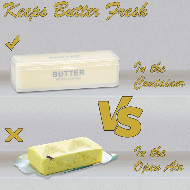 Home-X Single Stick Butter Container - Form Fitting Butter Dish Designed to Hold 1/4 lb of Butter, BPA-free Butter Dish with Lid, Durable Butter Keeper for Home Kitchen DÃ©cor - Image 5